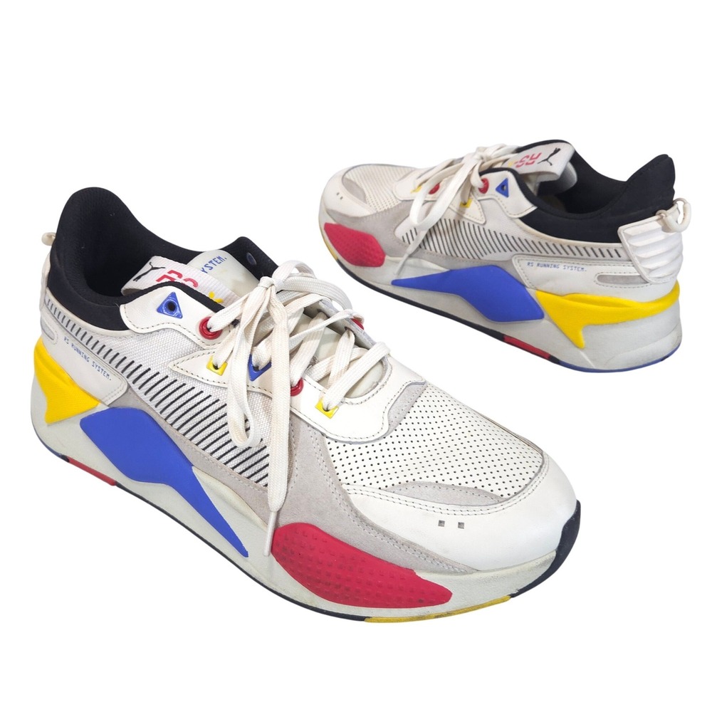 PUMA RS-X Color Theory Whisper White Sneakers Sz 13 Red Blue Yellow 370920-01